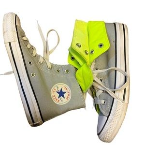 neon yellow converse